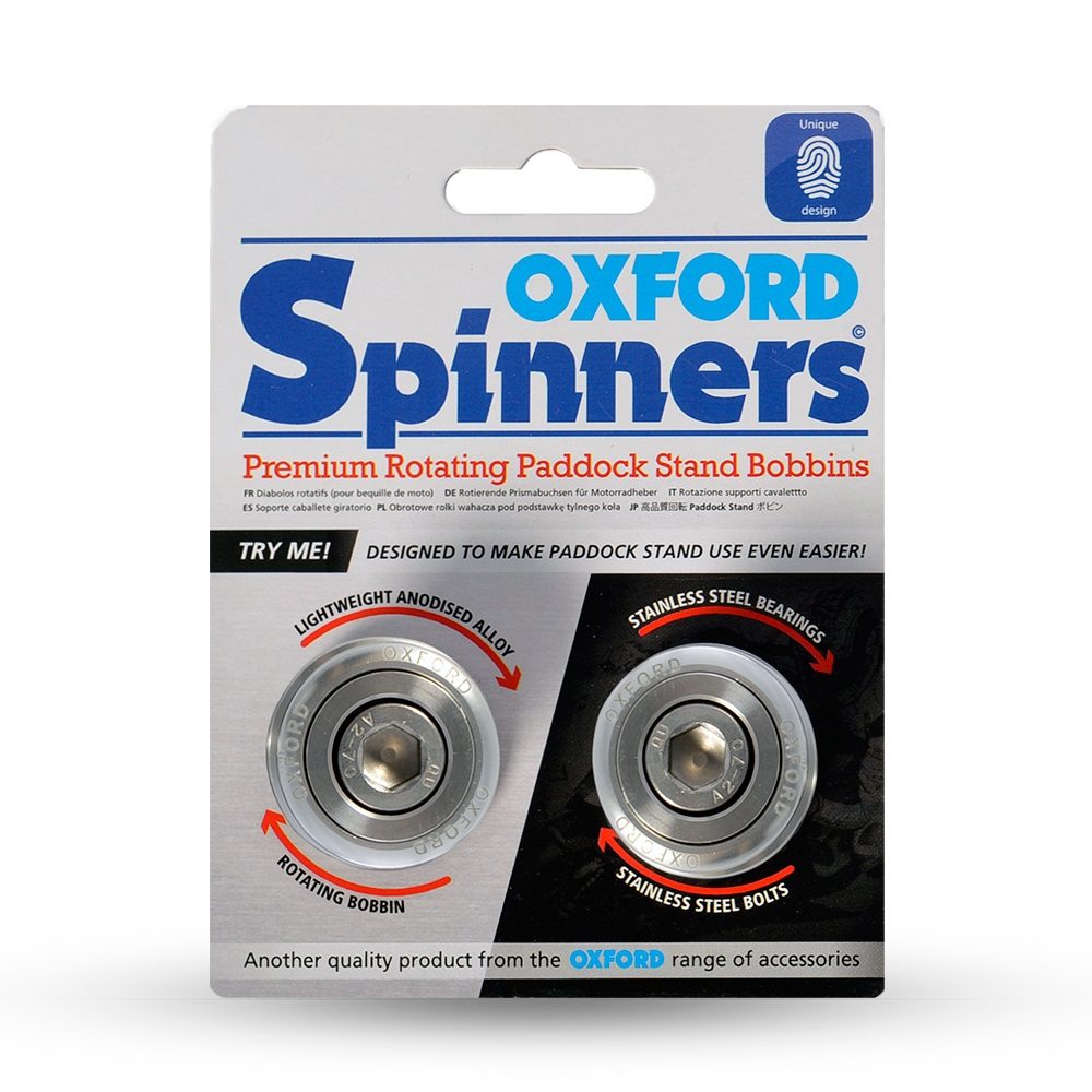 thumbnail image 2 of Oxford Motorcycle Paddock Stand Bobbins – M8 1.25 Pitch, Black, OX788, Universal Fit 2 of 5
