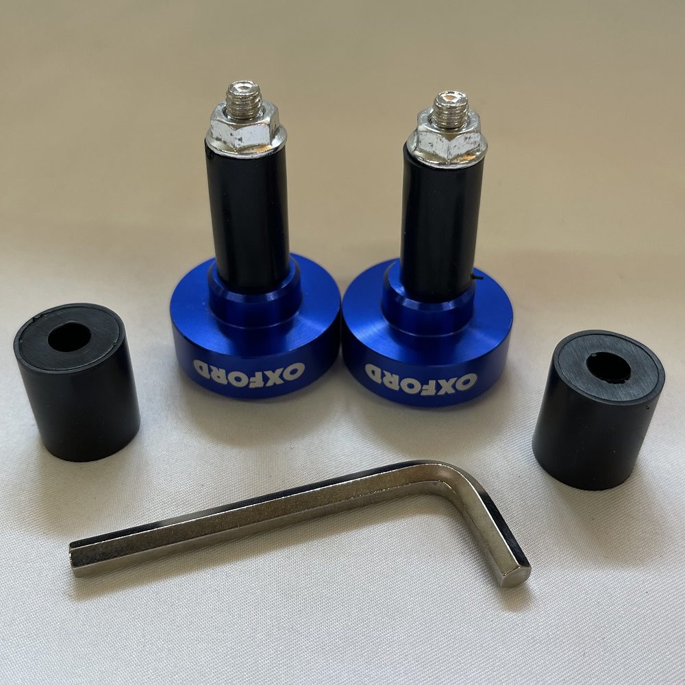 Oxford Blue Motorcycle Bar Ends 1 BDLA Motorbikes