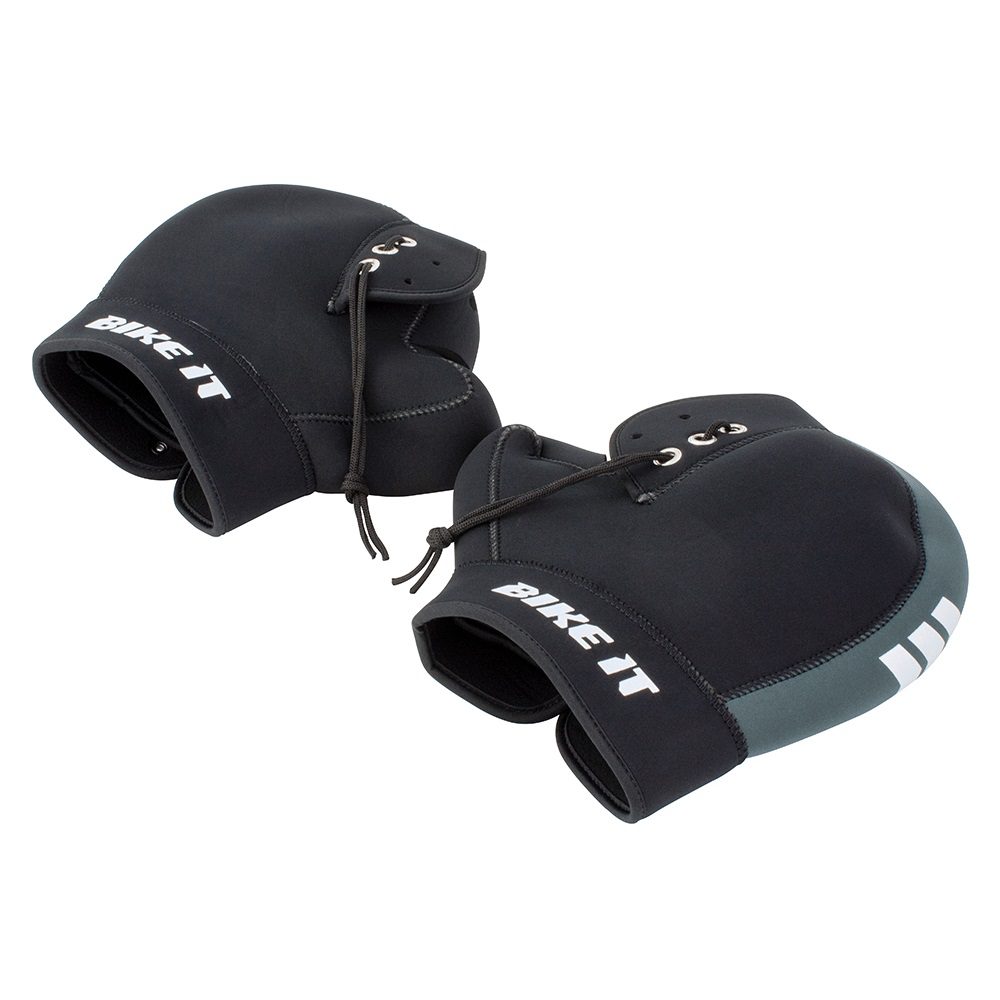 BikeIt Motorcycle Boxer Muffs Motorbike Winter Handlebar Muffs Black