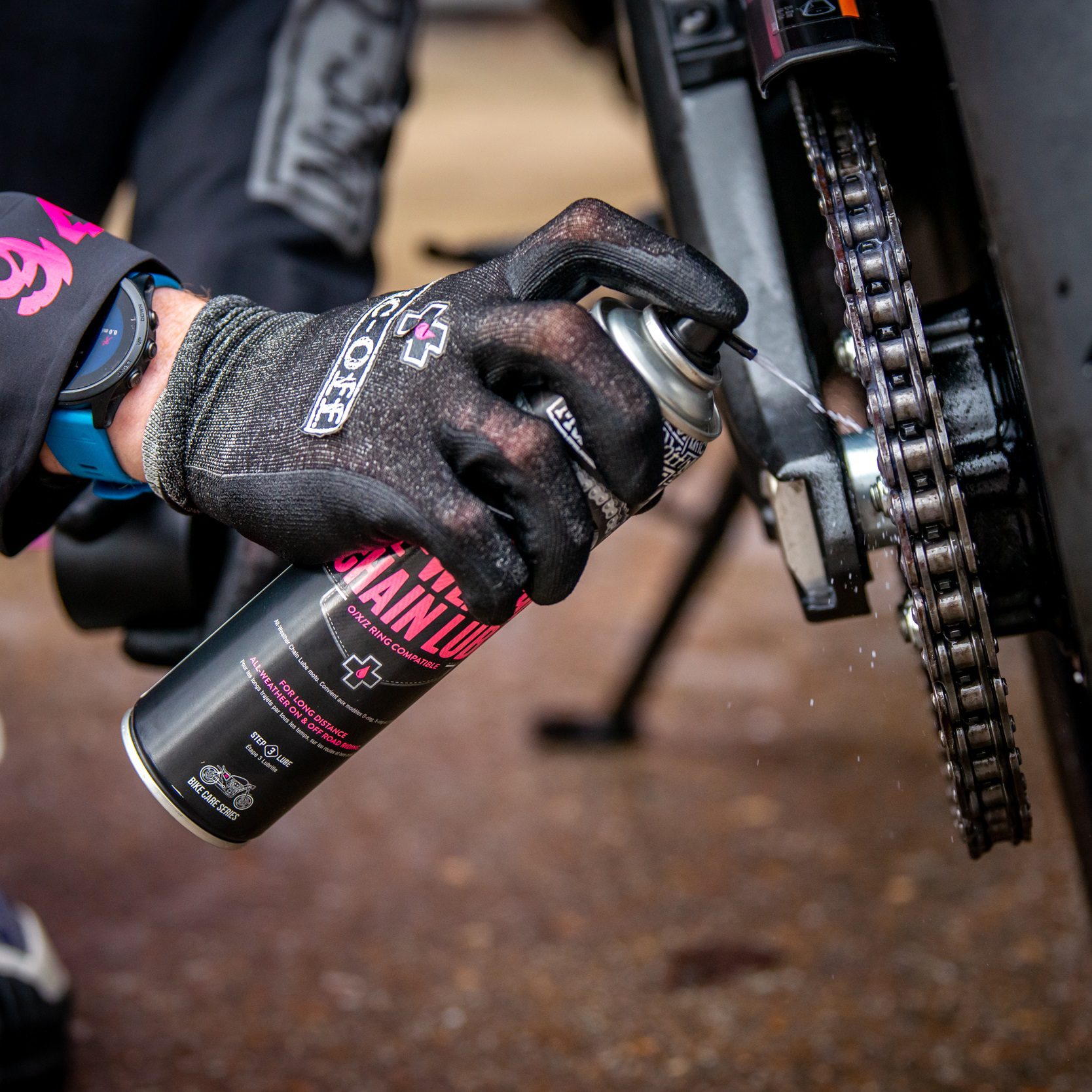 Muc Off Motorcycle Chain Lube - All-Weather Ceramic Lubricant Spray 400ml