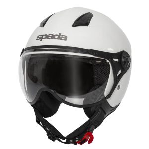 Spada Hellion Plain White Motorcycle Helmet 1