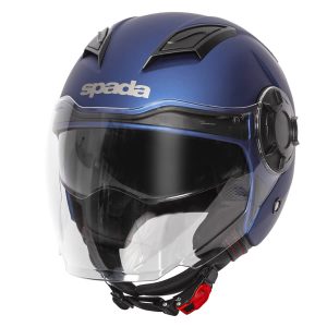 Spada Lycan Plain Blue Motorbike Helmet 3
