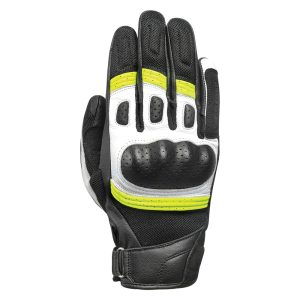 Oxford RP-6S Gloves – Black/White/Fluo Oxford RP-6S Motorcycle Gloves Fluo 1
