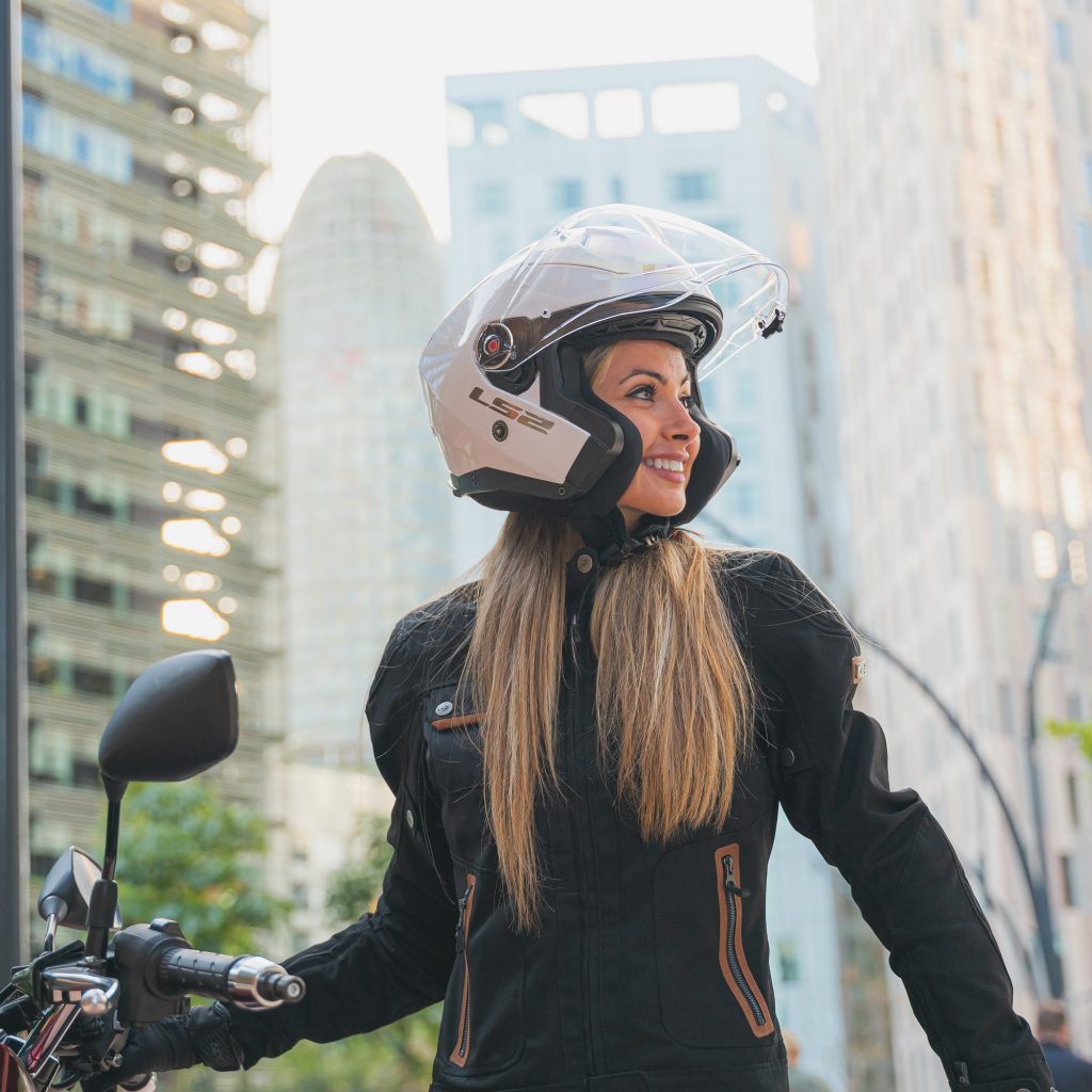 LS2 Bullet Ladies Motorcycle Jacket Black Lifestyle 7