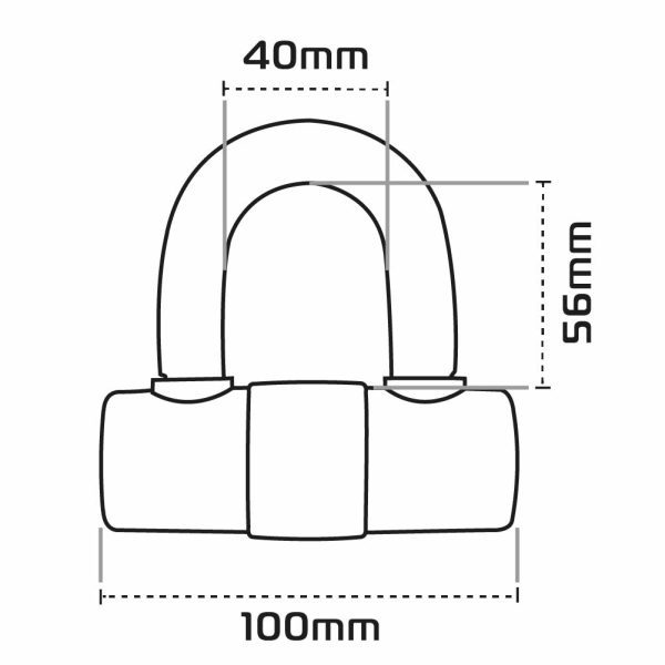 Oxford HD Max Chain Lock – 12mm X 1.5m, Motorcycle Security, Padlock Included, LK308