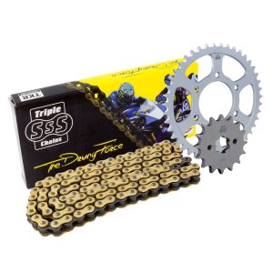 Triple-S Kawasaki Z1000 06-10 Chain and Sprocket Kit Triple-S Motorcycle Chain & Sprocket Kit JTKKZ10D 1