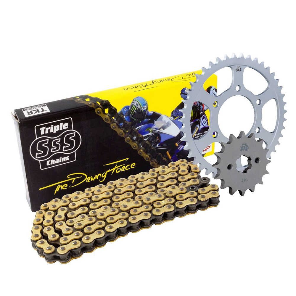 thumbnail image 2 of Sprockets Direct Gold Heavy Duty Chain & Sprocket Kit – Yamaha SR125 (3MW8) 1995-2003 2 of 2