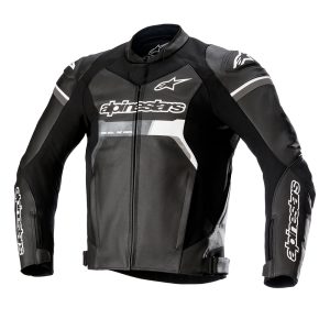 Alpinestars GP Force Leather Jacket – Black Alpinestars GP Force Leather Motorcycle Jacket Black White 1