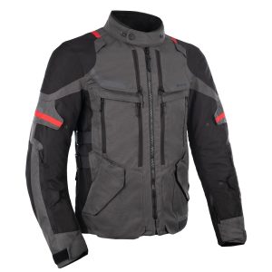 Oxford Rockland Jacket – Charcoal/Black/Red Oxford Rockland Motorcycle Jacket Charcoal 1