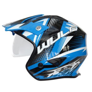Wulfsport Aspect Helmet – Blue Wulfsport Aspect Trials Motorcycle Helmet Blue 1