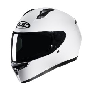 HJC C10 Plain Motorcycle Helmet White 1