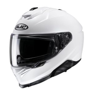 HJC I71 Plain Helmet – Pearl White HJC I71 Plain Motorcycle Helmet White 1