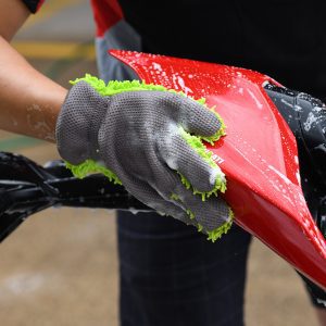 Oxford Microfibre Noodle Motorcycle Wash Glove Green