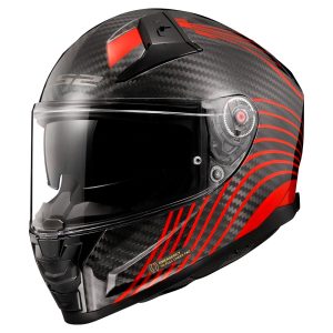LS2 FF811 Vector II Carbon Flux Motorcycle Helmet Red 1