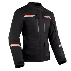 Oxford Mondial 2.0 Women’s Jacket – Black/Coral Oxford Mondial 2.0 Ladies Motorcycle Jacket Coral 1