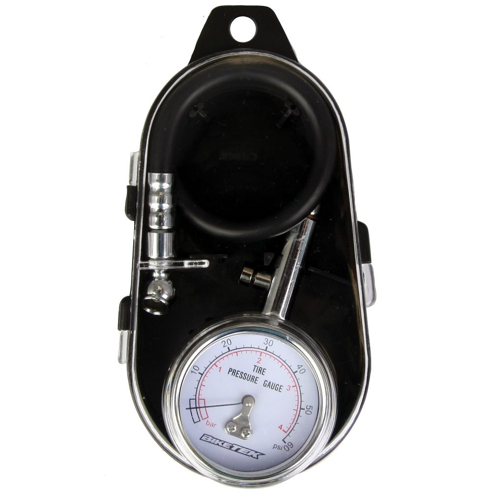 BikeIt Analogue Tyre Pressure Gauge Motorcycle Motorbike Air Gauges