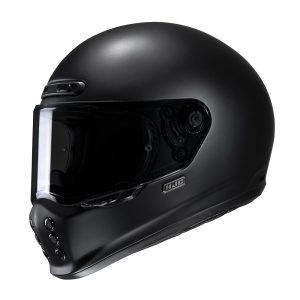 HJC V10 Plain Vintage Motorcycle Helmet Matt Black 1