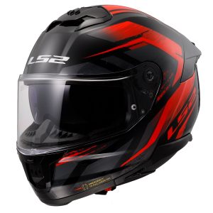 LS2 FF808 Stream II Fury Motorcycle Helmet Red 1