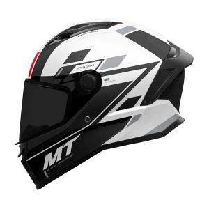 MT Stinger 2 Zivze Helmet – Black/White MT Stinger 2 Zivze Motorcycle Helmet Black White 1