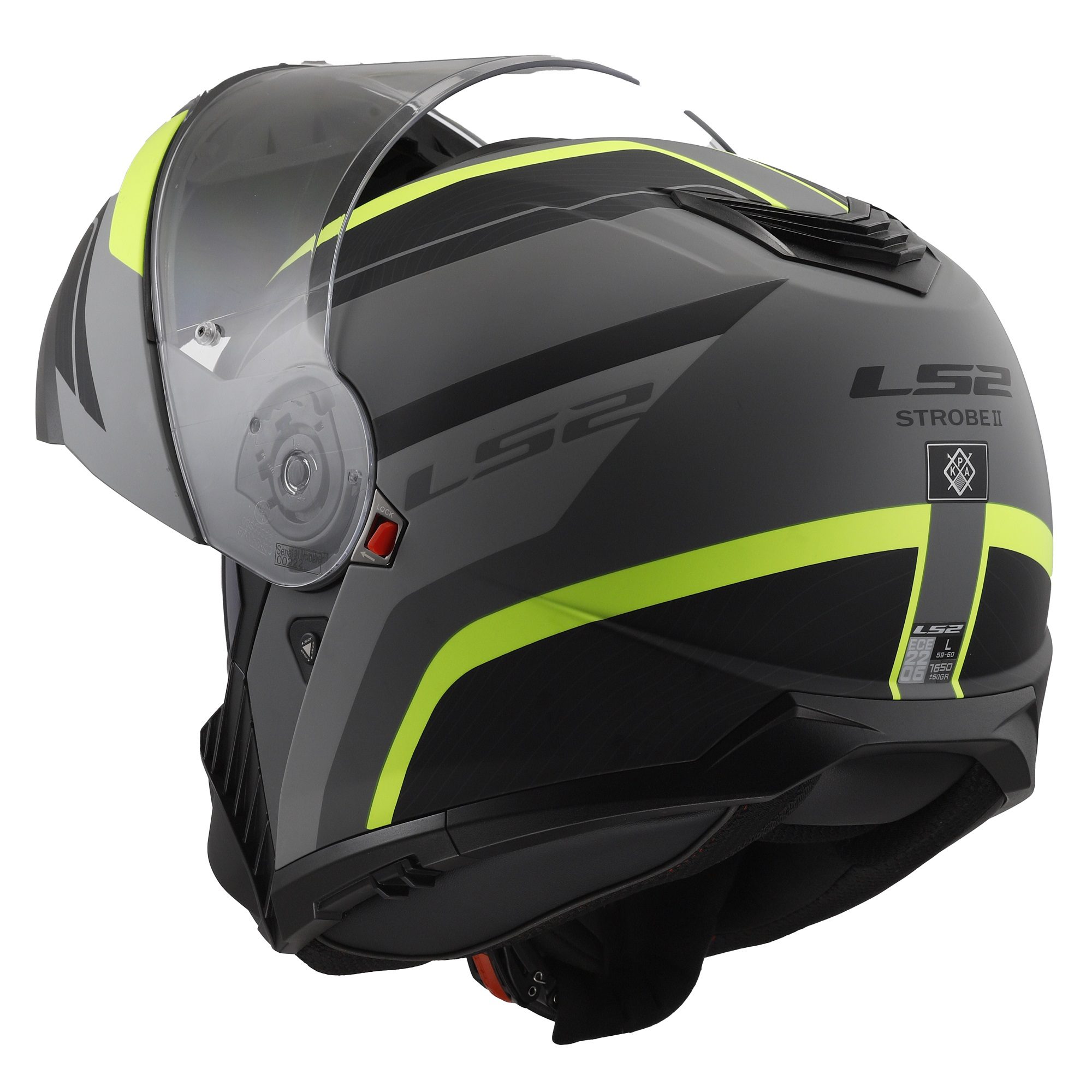 Casque Moto LS2 Strobe 2 Pliable - Taille L (59/60) - Noir Mat - Homologation ECE 22.06