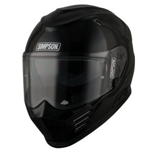 Simpson Venom 06 Plain Motorcycle Helmet Black 1