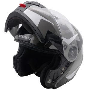 Stealth V159 Mono Modular Motorcycle Helmet Black 2