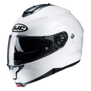 HJC C91N Plain Motorcycle Helmet Pearl White 1