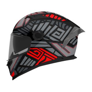 MT Braker Zebra Helmet – Black/Red MT Braker Zebra Motorcycle Helmet Black Red 1