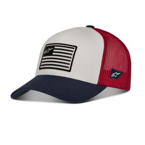 Alpinestars Flag Snapback Hat – White/Red Alpinestars Flag Snapback Hat White Red 1