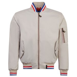 Spada Air Force One Royale Jacket – Ivory Spada Air Force Royale Motorcycle Jacket Ivory 1
