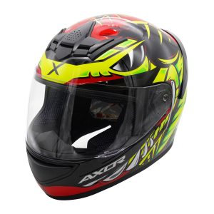 Axor Rage Python Motorcycle Helmet Red Yellow 1