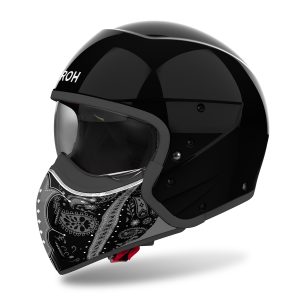 Airoh J110 Paesly Helmet – Black Airoh J110 Paesly Motorcycle Helmet Black 1