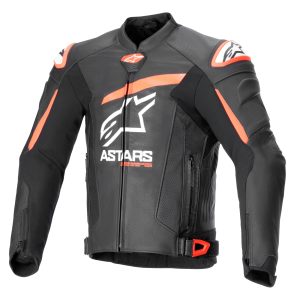 Alpinestars GP Plus R v4 Airflow Leather Jacket – Black/Red/White Alpinestars GP Plus v4 Mens Leather Motorcycle Jacket Black Red White 1