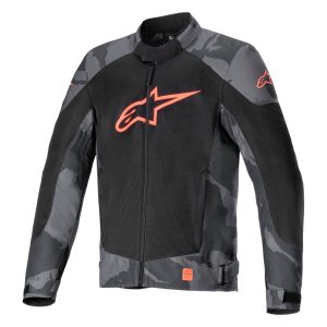 Alpinestars T-SP X Superair Motorcycle Jacket Grey Camo Red 1