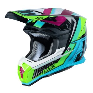 Just1 J22 Frenetik Motocross Helmet Neon Lime Black 1