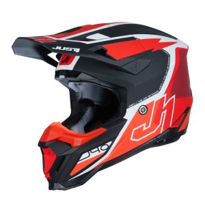 Just1 J40 Flash Motocross Helmet Red White Black 1