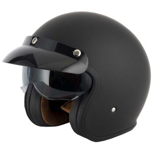 Vcan H589 Plain Motorcycle Helmet Matt Black 1