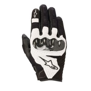 Alpinestars SMX-1 Air v2 Gloves – Black/White Alpinestars SMX-1 Air v2 Motorcycle Gloves Black White 1