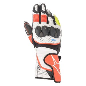 Alpinestars SP-2 v3 Gloves – White/Red/Black Alpinestars SP-2 v3 Motorcycle Gloves White Red Black 1