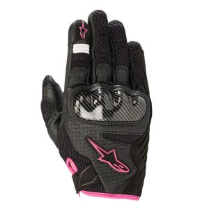 Alpinestars Stella SMX-1 Air v2 Motorcycle Gloves Black Fuchsia 1