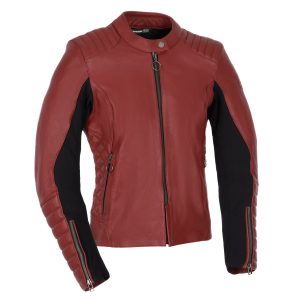 Oxford Radley Women’s Leather Jacket – Red Oxford Radley Leather Women's Motorcycle Jacket Red 1