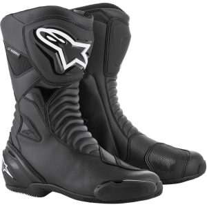 Alpinestars SMX-S Waterproof Motorcycle Boots Black Black 1