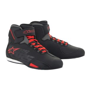 Alpinestars Sektor Boots – Black/Bright Red Alpinestars Sektor Motorcycle Boots Black Bright Red 1