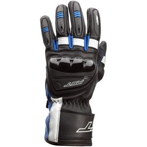 RST Pilot Gloves – Black/Blue/White RST Pilot Mens Motorcycle Gloves Black Blue White 1