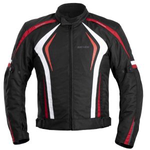 Rayven Zeus Mens Motorcycle Jacket Red Black 1