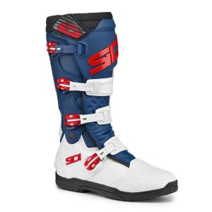 Sidi X-Power SC Motorcycle Boots White Navy Red 1