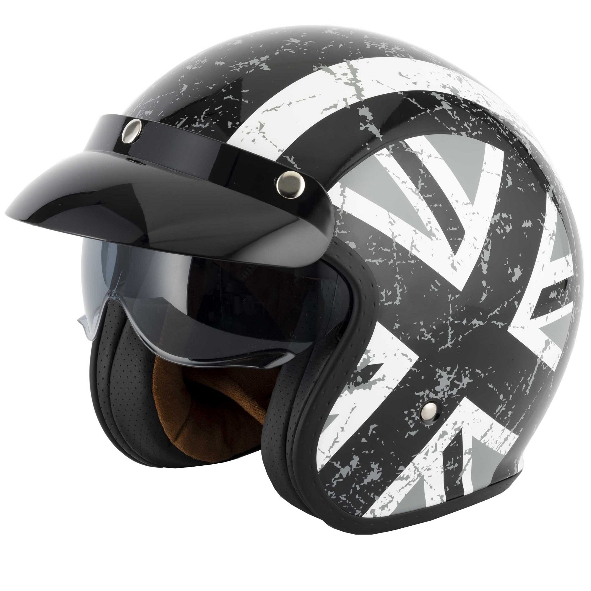 black jack motorcycle helmet TT&CO. USA JOCKEY HALF HELMET NOVELTY TT AND CO GLOBAL The Z1R Jackal Helmet features an aerodynamic shell design that ensures a quiet Glossy Black Dual Visor Motorcycle