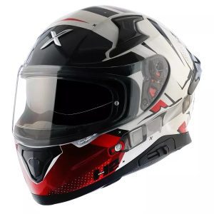 Axor Apex Hex-2 Motorcycle Helmet Black Red 1