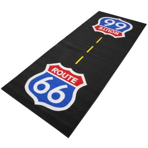 BikeTek Route 66 Custom Garage Mat BIkeTek Route 66 Custom Motorcycle Garage Mat GRGMAT89 1