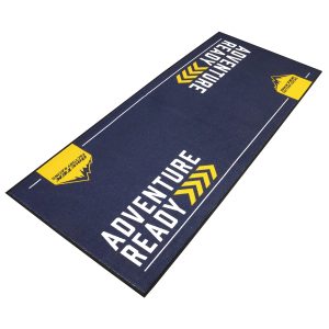 Biketek Adventure Series Motorcycle Garage Mat Blue Yellow GRGMAT111 1